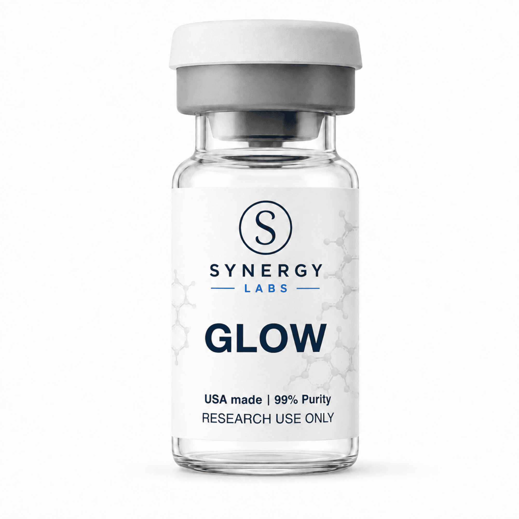 GLOW vial and packaging