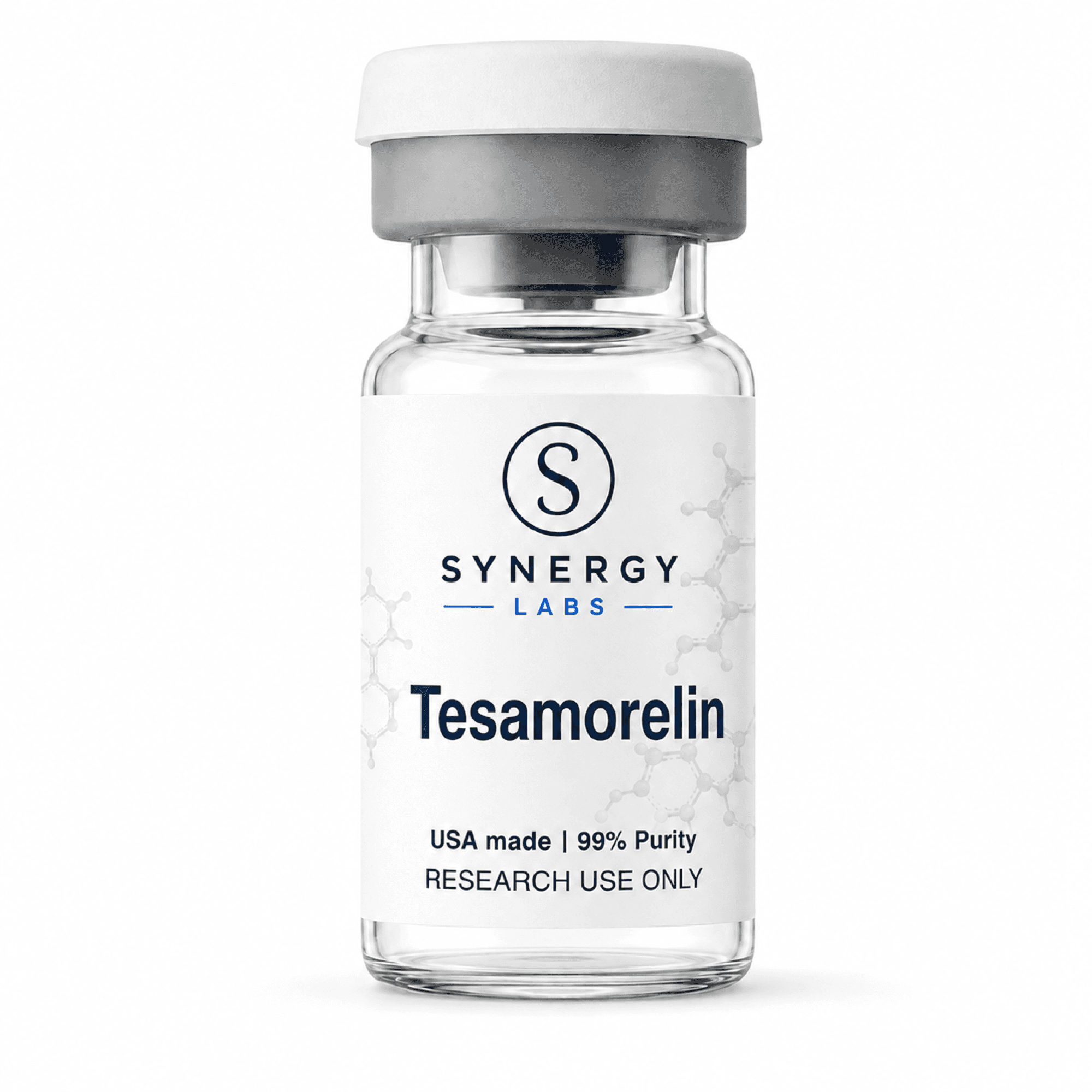 Tesamorelin vial and packaging